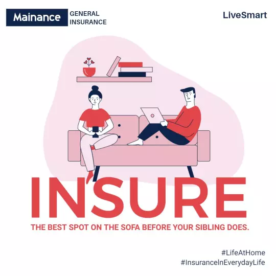 Playful Insurance Promotion for Cozy Home Settings Ad Template
