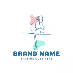 Playful Line Art Monkey Design to Represent Your Brand Logo Template
