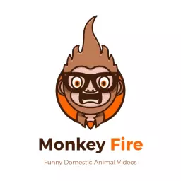 Playful Monkey Character Represents Funny Animal YouTube Channel Logo Template