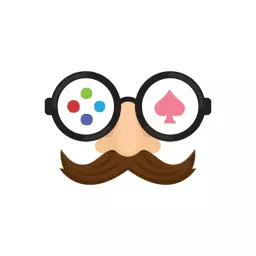 Playful Mustached Character for Fun Entertainment Logo Template
