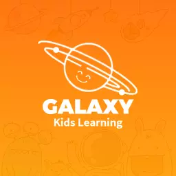Playful Orange Galaxy Theme for Fun Kids Learning Logo Template
