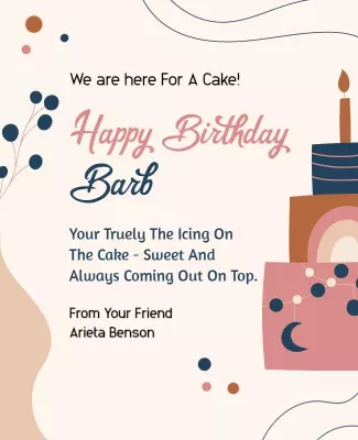 Playful Pastel Happy Birthday Cake Celebration Poster Template