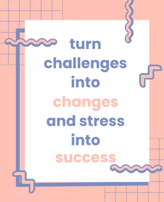 Playful Pastel Motivational Self-Improvement Poster Template