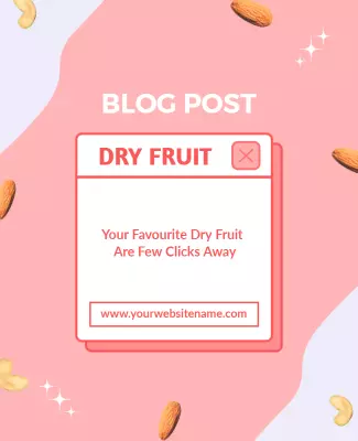 Playful Pink Dry Fruit Blog Post Template Template