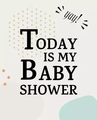 Playful Polka Dot Baby Shower Celebration Poster Template