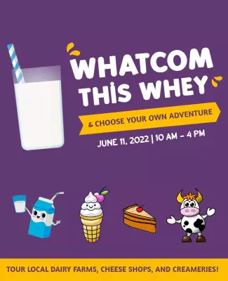 Playful Purple Dairy Farm Adventure Event Poster Template