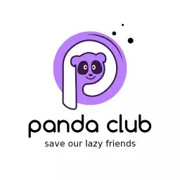 Playful Purple Panda Theme Promoting Conservation Efforts Logo Template