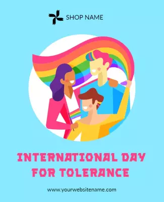 Playful Rainbow Celebration for International Day Poster Template