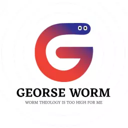 Playful Red and Blue Cartoon Worm Design Logo Template