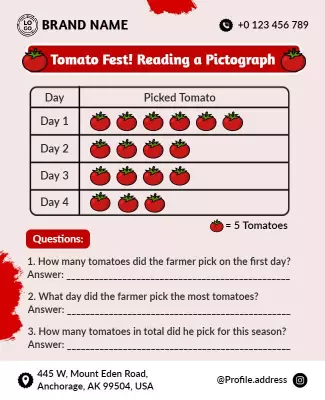 Playful Red Tomato Fest Educational Activity Poster Template