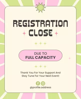 Playful Retro Cancellation Announcement Poster Template