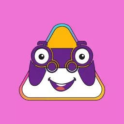 Playful Retro Character Design with Colorful Details Logo Template