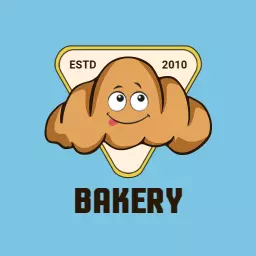 Playful Retro Croissant Design Emphasizing Bakery Culture Logo Template