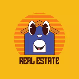 Playful Retro House Design Emphasizing Real Estate Logo Template