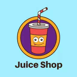 Playful Retro Juice Shop Design with Bright Colors Logo Template