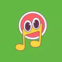 Playful Retro Music Theme with Colorful Notes Logo Template