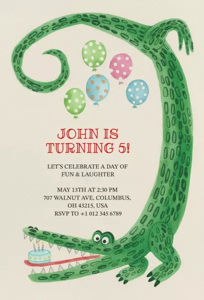 Playful Safari Adventure Birthday Celebration Invitation Template