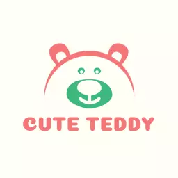 Playful Smiling Teddy Bear Design for Children's Products Logo Template
