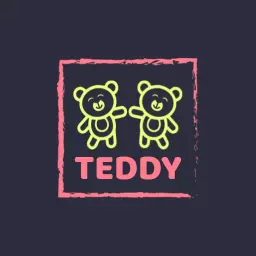 Playful Teddy Bear Design with Friends and Joyful Vibes Logo Template