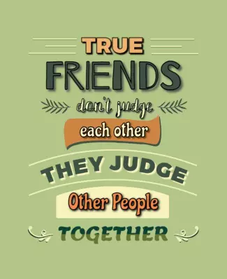 Playful Typography Friendship Quote Poster Template