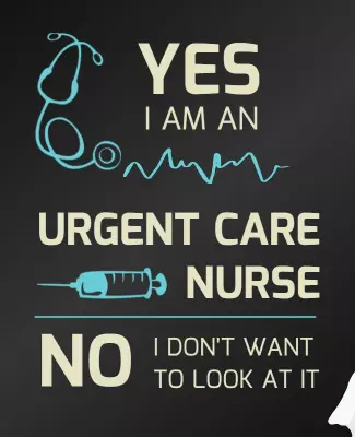 Playful Urgent Care Nurse Humor Poster Template