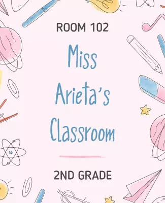 Playful Watercolor Classroom Decor for Kids Poster Template