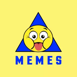 Playful Yellow and Blue Retro Memes Featuring Fun Emoji Logo Template