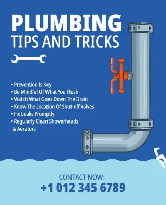 Plumbing Maintenance Tips and Tricks Flyer Template