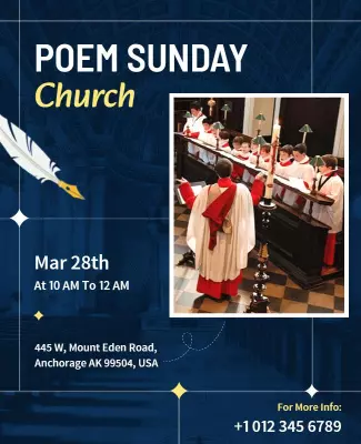 Poem Sunday Church Event Flyer Template