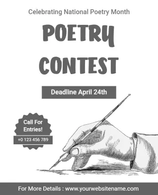 Poetry Contest Flyer Template