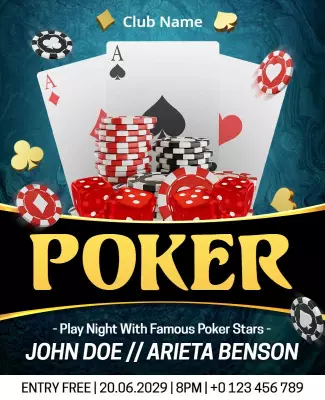 Poker Flyer Template