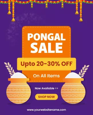 Pongal Festival Discount Sale Flyer Template