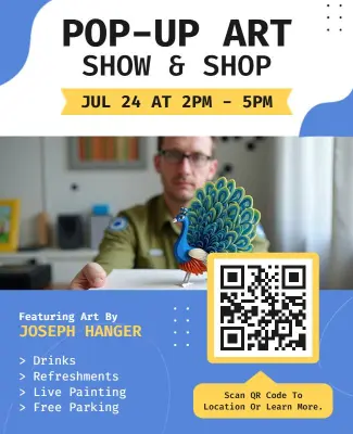 Pop-up Art Show and Shop Event Flyer Template