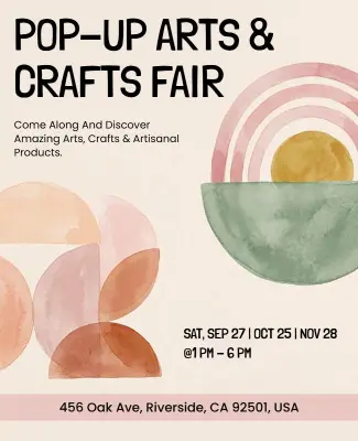 Pop-up Arts and Crafts Fair Flyer Template