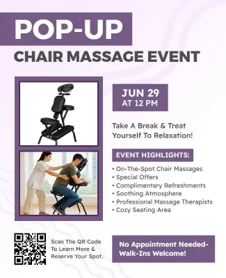 Pop-up Chair Massage Event Flyer Template