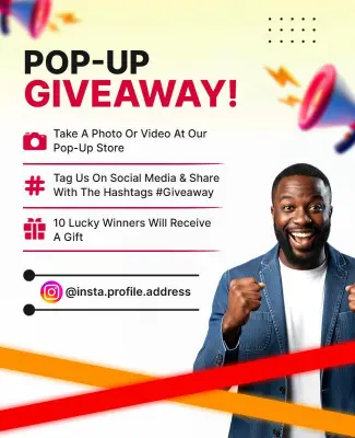 Pop-up Giveaway Event Flyer Template