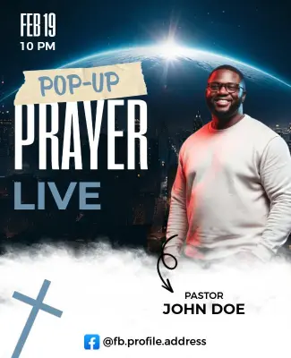 Pop-up Prayer Live Event Flyer Template