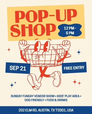 Pop-up Shop Event Flyer Template
