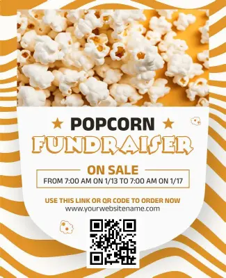 Popcorn Fundraiser Event Promotion Flyer Template