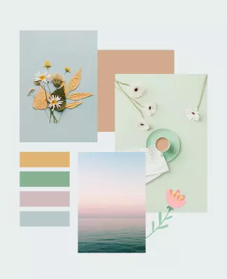 Porcelain Photo Collage Flyers Template