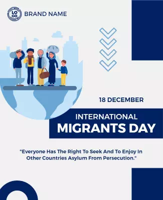 Positive Community-Centric International Migrants Day Poster Template