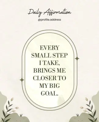 Positive Mindset Daily Affirmation Poster Template