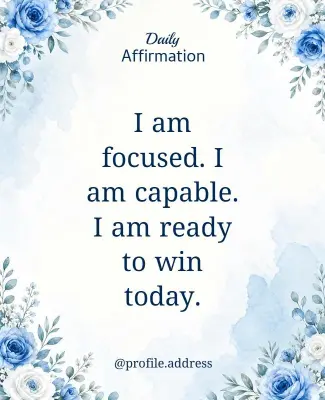 Positive Mindset Morning Daily Affirmation Poster Template