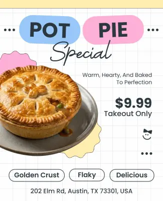 Pot Pie Special Offer Flyer Template