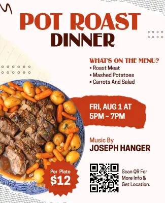 Pot Roast Dinner Event Flyer Template