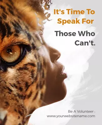 Powerful Animal Advocacy Awareness Campaign Poster Template