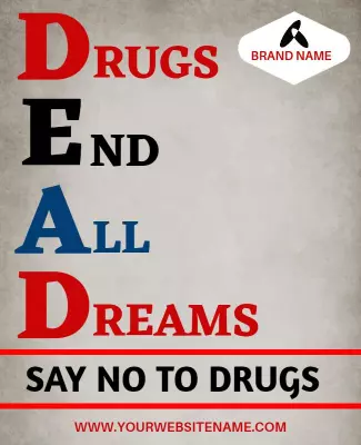 Powerful Anti-Drug Awareness Message Poster Template