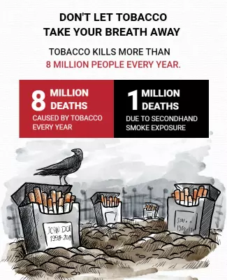 Powerful Anti-Tobacco Awareness Campaign Poster Template