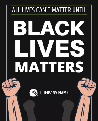 Powerful Black Lives Matter Protest Poster Template