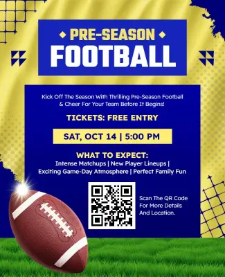Pre-Season Football Event Flyer Template